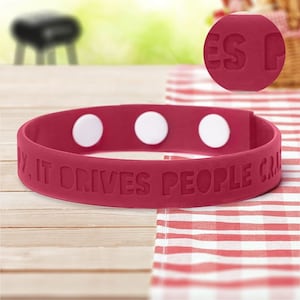 1/2″ Segmented  Swirl Debossed Silicone Wristband