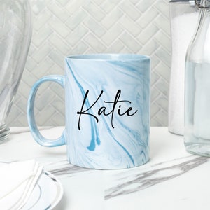 Personalized Marble Mugs - Custom Coffee Mugs, 11oz Custom Mug | Valentine's Day Gift, Birthday Gift, Anniversary Gift, ETC.