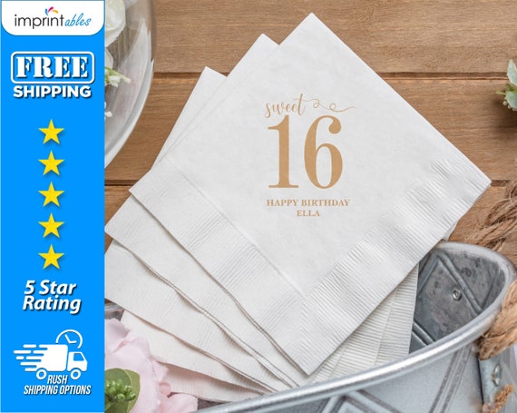 Sweet 16 party napkins