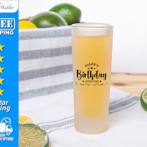 Custom Birthday Shot Glasses, Birthday Shooters, Personalized Shooters, Custom Party Favors. 2oz Shot Glass,Party  - SG34