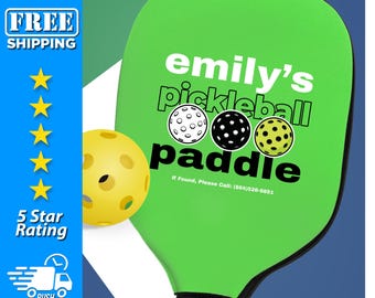 Custom Pickleball Paddle Covers - Personalized Pickle Ball Paddles, Custom Designed Pickleball Gear, Pickle Paddle Sleeves - PBPC2