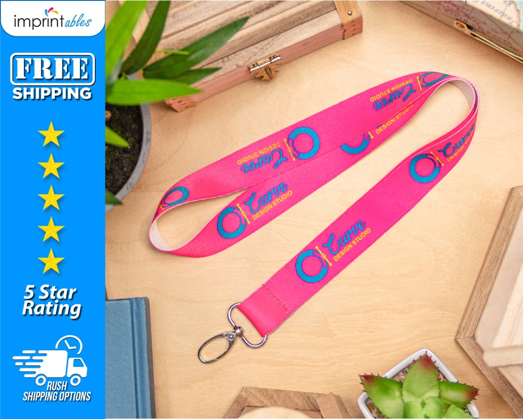 Custom Full Color Lanyards Personalized Lanyards Logo Etsy