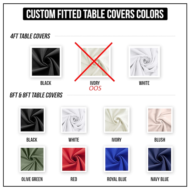 Custom Fitted Table Cover Full Color Custom Table Covers Custom Logo Tablecloth Table Cover for Trade Shows, Fairs, & Farmers Markets image 2