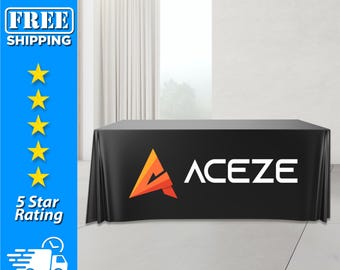Custom Table Covers | Standard Full Color Table Covers | Custom Logo Tablecloth | Table Cover for Trade Shows, Fairs, & Farmers Markets