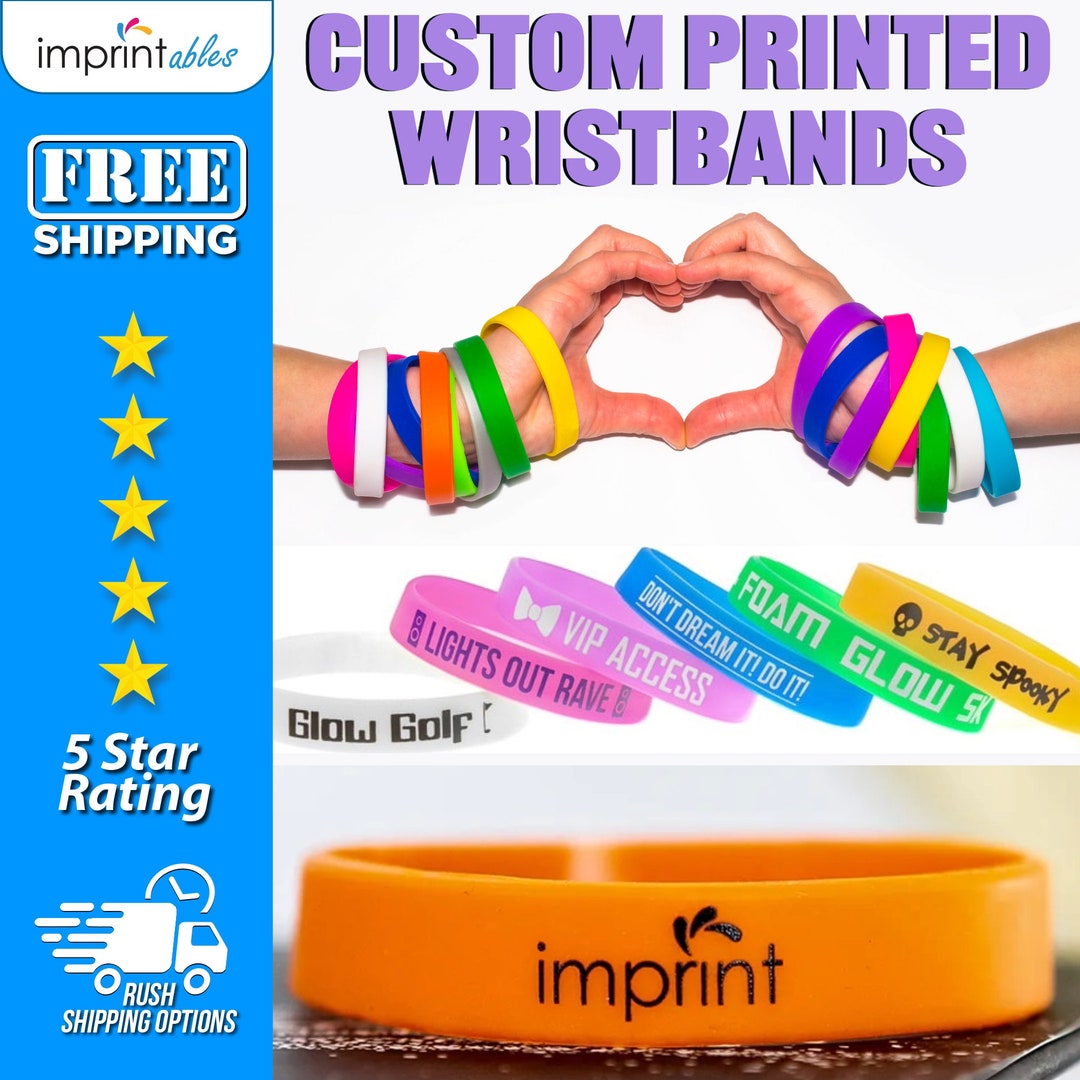 Custom printed wristbands personalized wristbands event wristbands