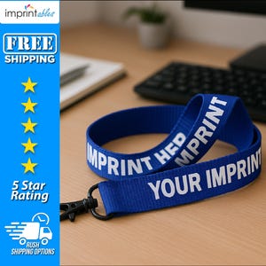 Custom Polyester Lanyards | Personalized Lanyard | One Color Lanyards| Custom Printed Lanyards | Badge Holders + Breakaways + ID Card Holder