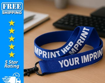 Custom Polyester Lanyards | Personalized Lanyard | One Color Lanyards| Custom Printed Lanyards | Badge Holders + Breakaways + ID Card Holder