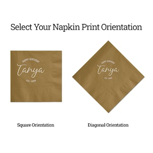 Custom Birthday Napkins | Custom Party Napkins | Birthday Party Napkins | Personalized Beverage Napkins | Birthday Napkins | Cocktail - BN10 image 5