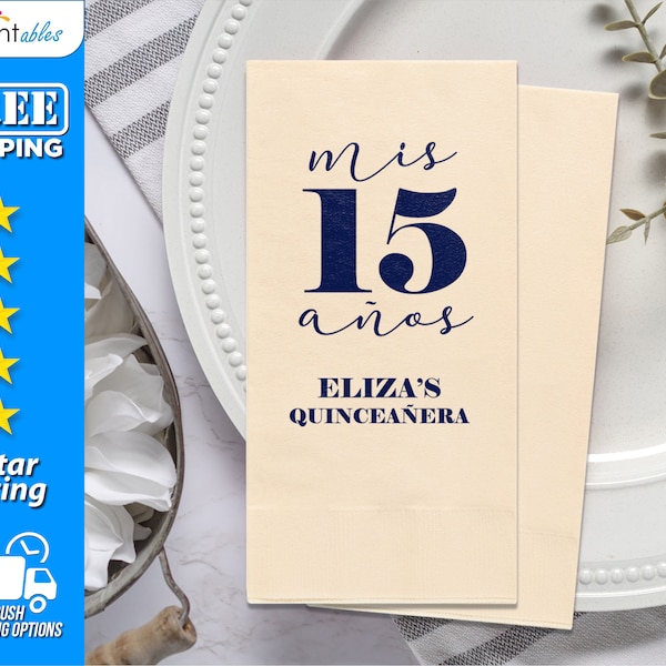 Quinceanera Custom Napkins Etsy