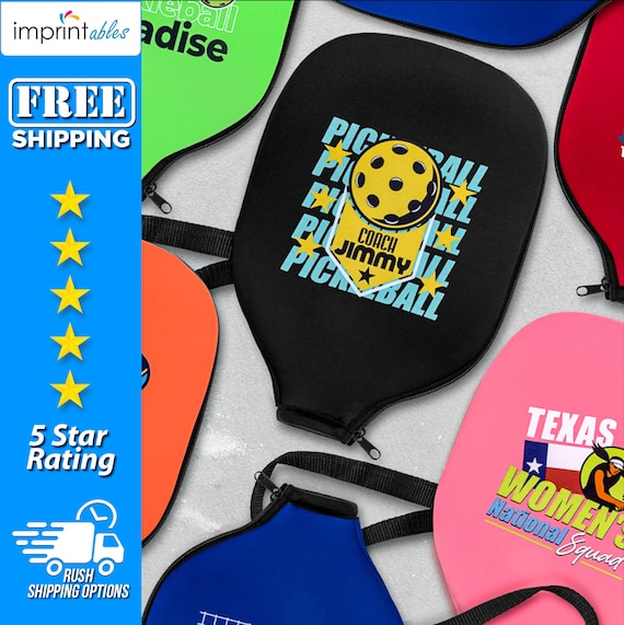 Custom Pickleball Paddle Covers - Custom Pickle Ball Paddles, Custom Designed Pickleball Gear, Pickle Paddle Sleeves for Birthday Gifts