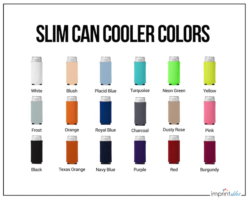 Full Color Personalized Slim Can Coolers | Custom Printed Slim Can ...