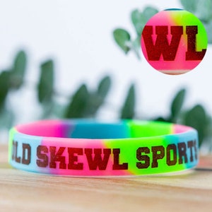 Color Block Custom Printed Wristbands | Personalized Wristbands | Event Wristbands | Custom Printed Silicone Bracelets | Birthday Parties