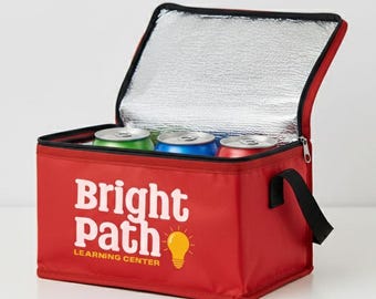 Custom Logo Lunch Bag | Insulated 6 Pack Lunch Bag | Personalized Insulated Lunch Bag - Budget Lunch Bag