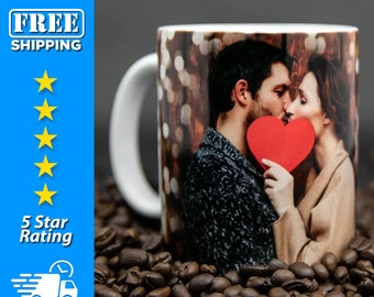 Custom Mugs, 11oz, Personalized Photo Mugs - Picture Coffee Mugs | Valentine's Day Gift, Birthday Gift, Anniversary Gift, ETC.