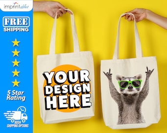 Custom Everyday Cotton Tote Bags, Custom Logo Bag, Promotional Tote Bag, Personalized Logo Tote Bag, Travel Bag, Market Bag, Bulk Bag