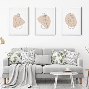 Set of 3 Line Art Wall Prints | Women Line Drawings | Home Prints | Print Sets | Wall Decor | Wall Prints