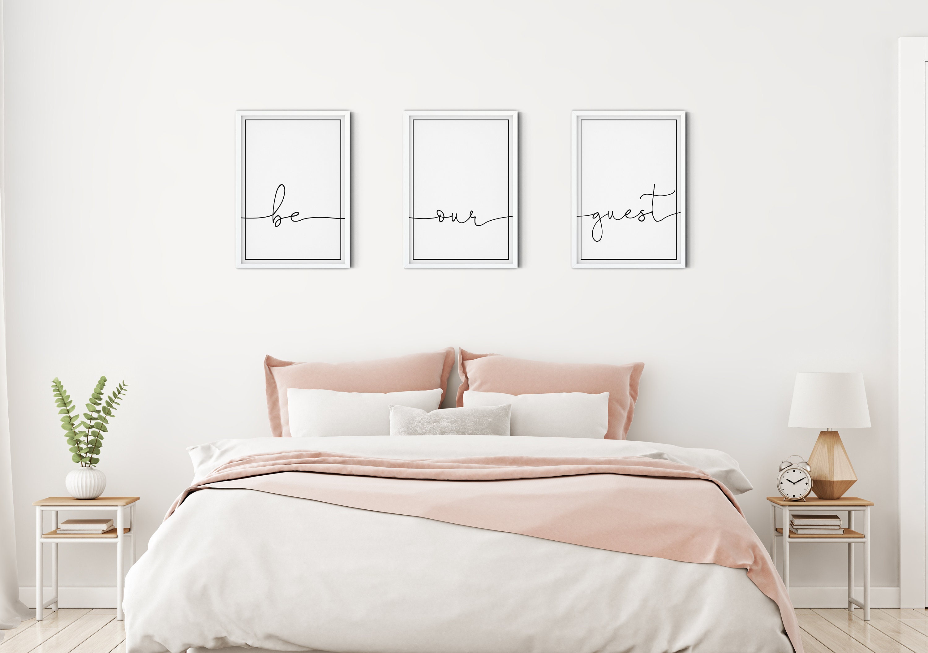 Be Our Guest Print SET OF 3 Home Prints Guest Bedroom Etsy