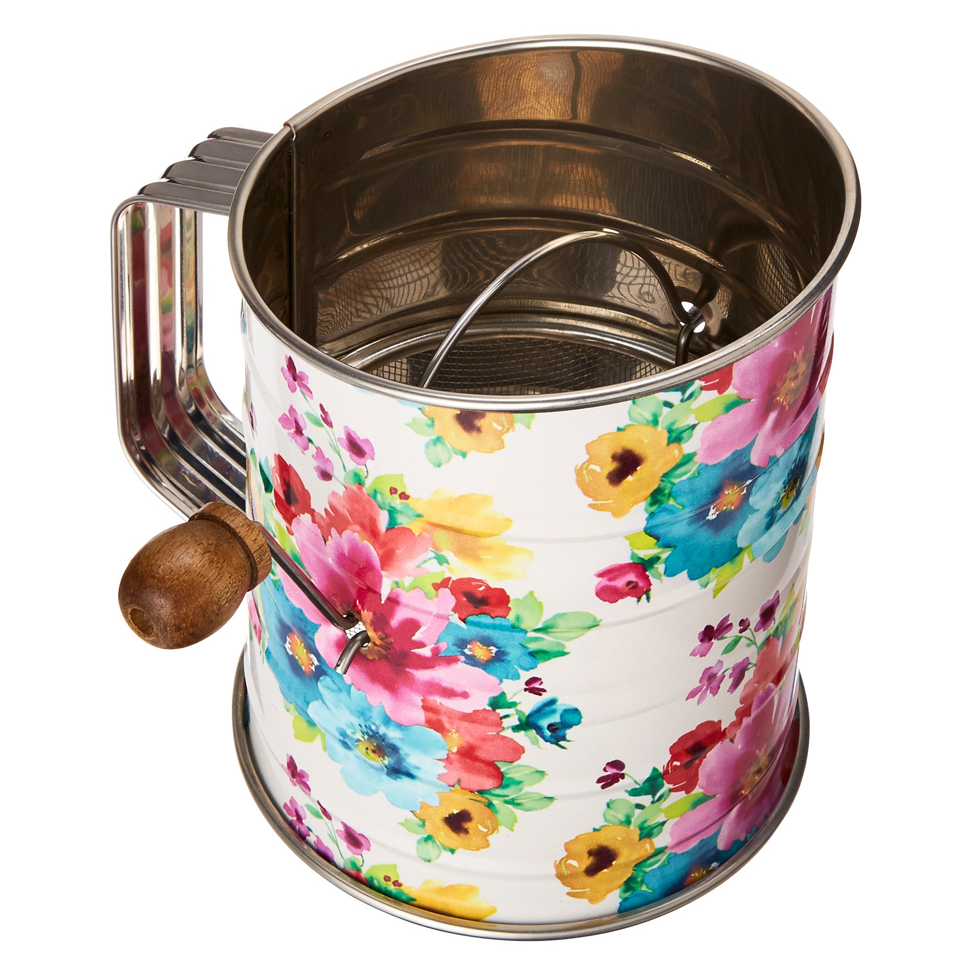 Handheld Crank Sifter with Acacia Handle Hand Wash Only Etsy