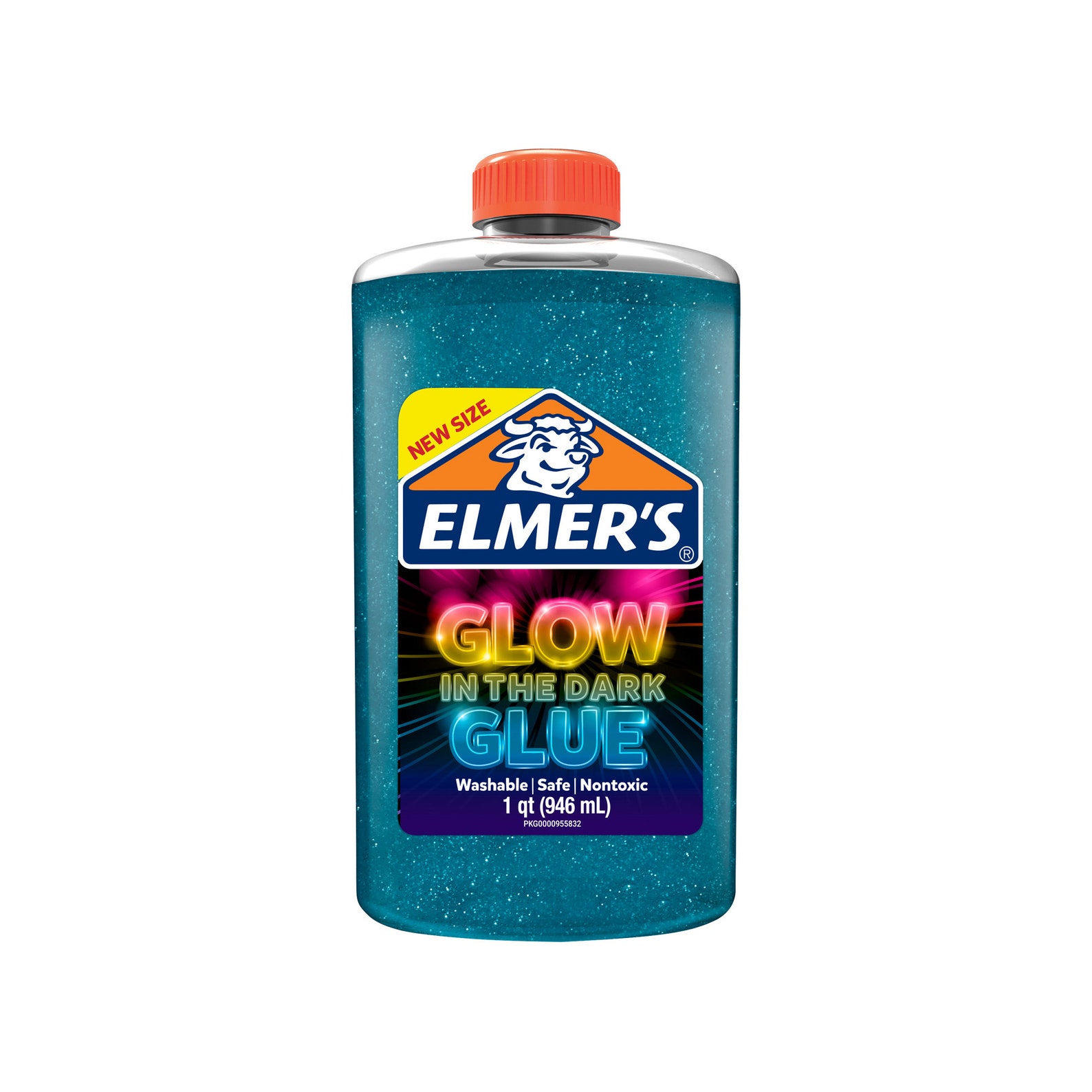 Elmers Glow in the Dark Liquid Glue Washable Blue 1 Quart Etsy