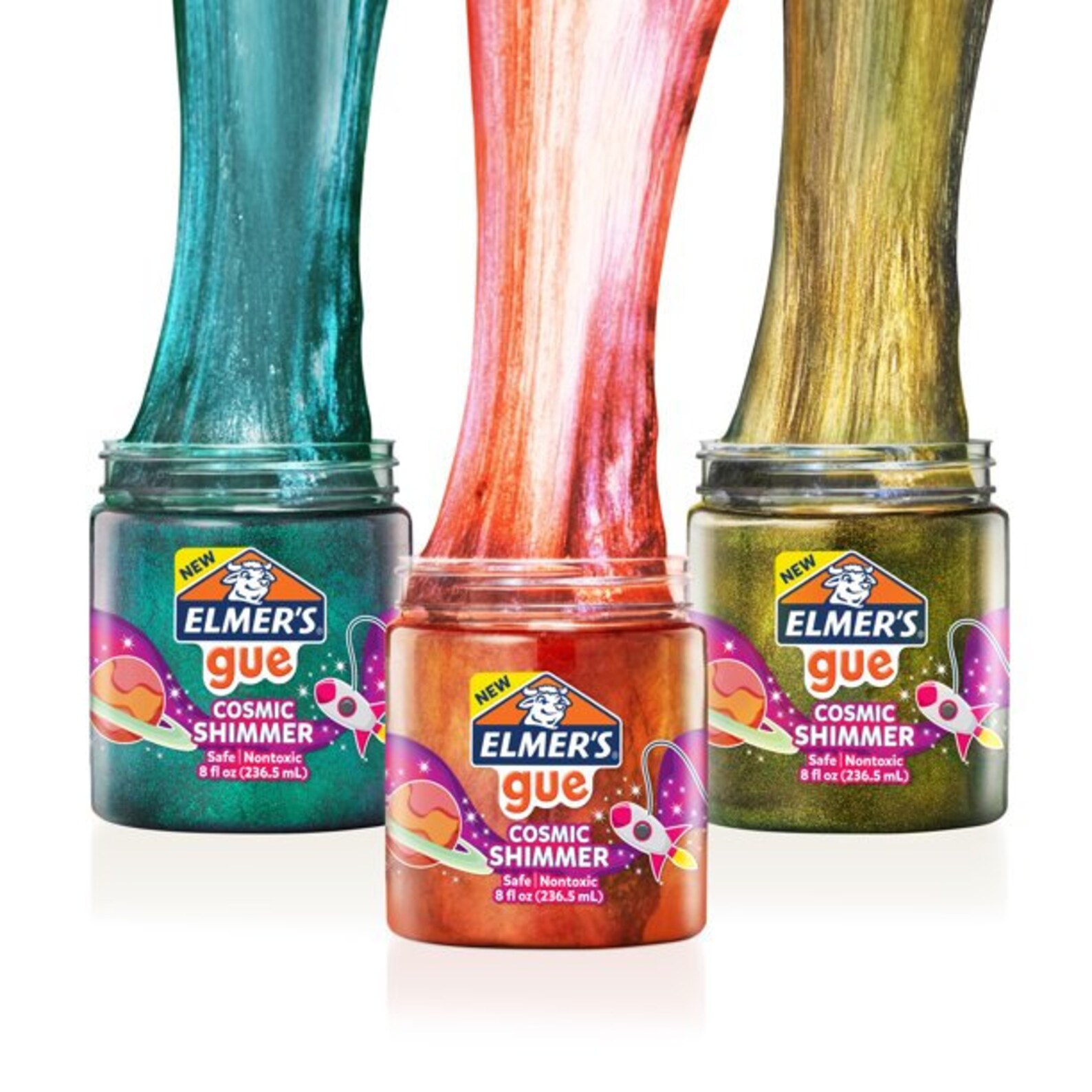 Elmer's Gue Premade Slime Cosmic Shimmer Glitter Slime Etsy