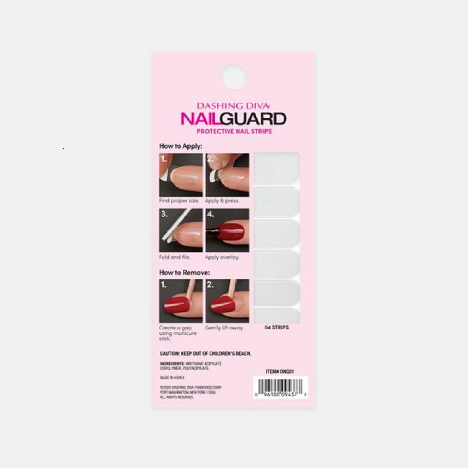 Nail Guard Protective Strips Clear 54 strips Dashing Diva Etsy