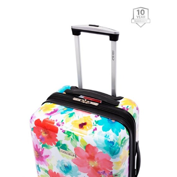 the pioneer woman hardside luggage 20 inch carry on suitcase
