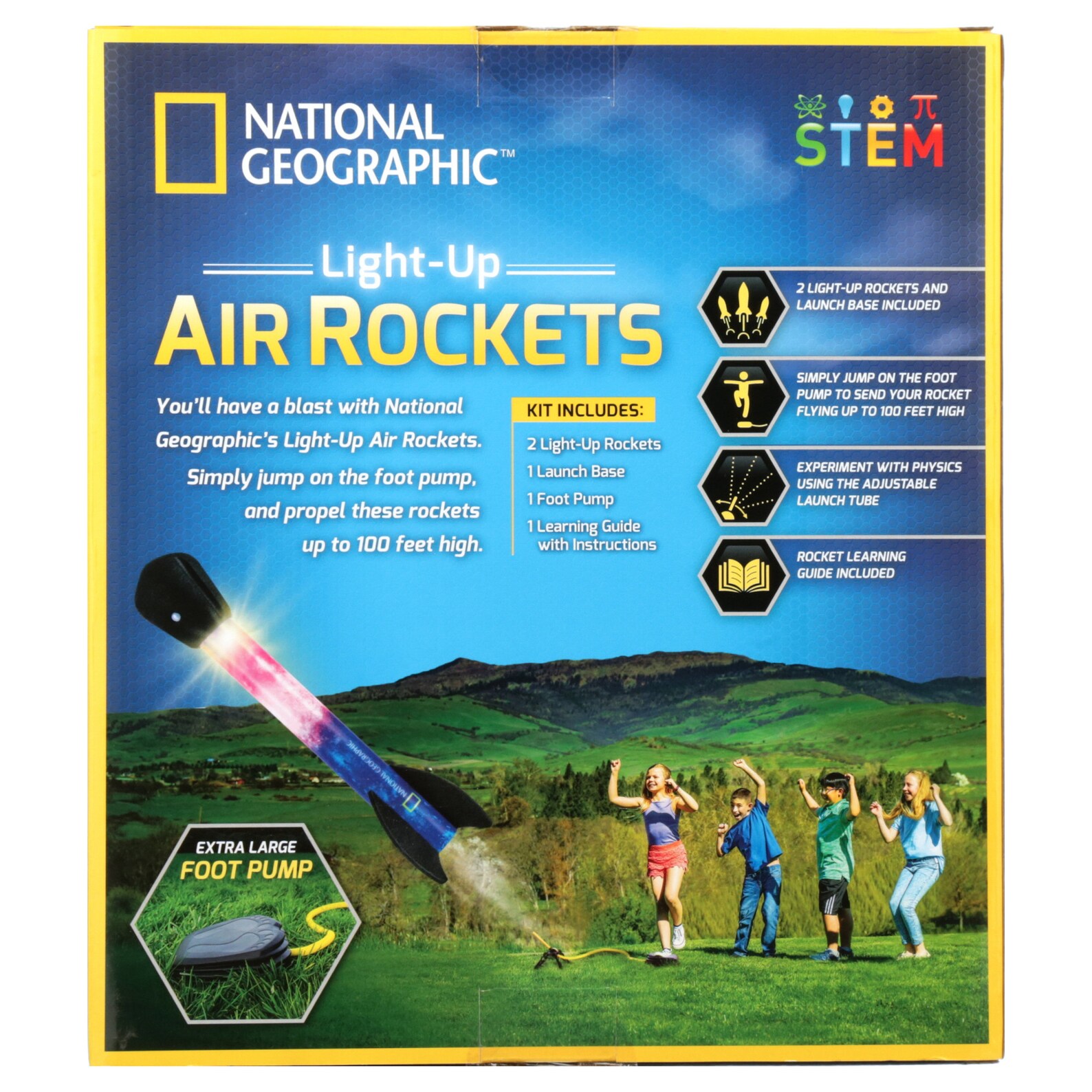 National Geographic Light Up Air Rocket Kit STEM Toy for Kids Etsy