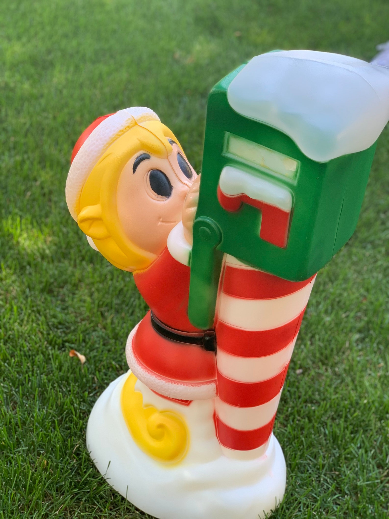 Vintage Christmas Blow Mold. Elf Blow Mold. vintage Etsy