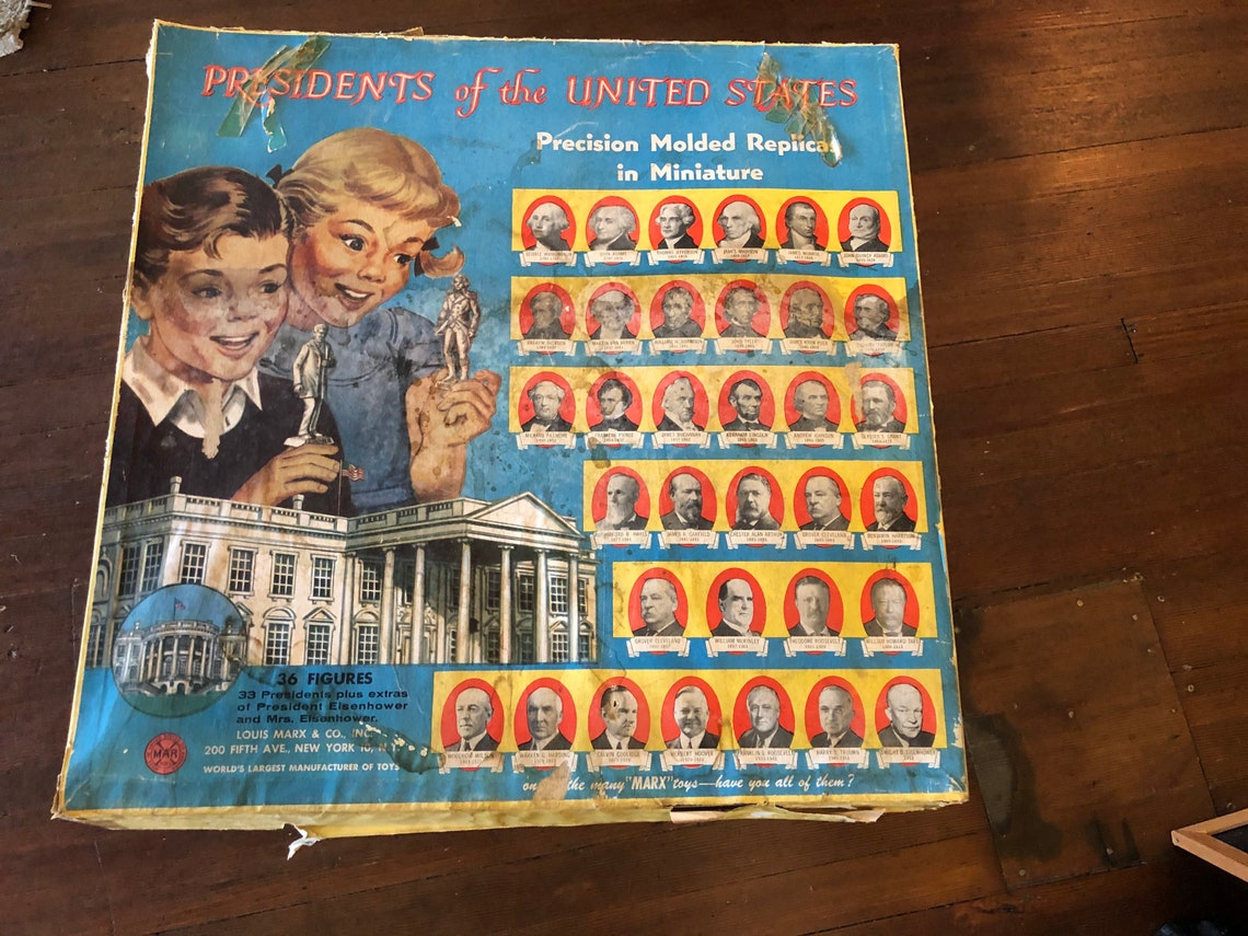 Vintage 1950 Marx & Co Toys 36 President miniatures Etsy