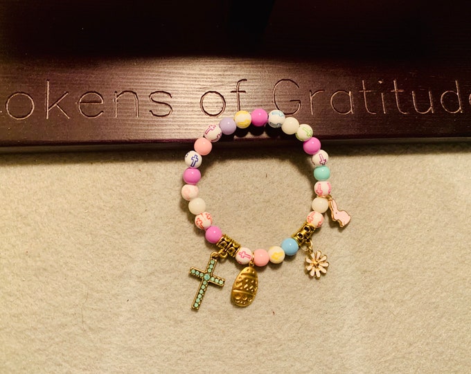 Beaded Easter Bracelet with Charms