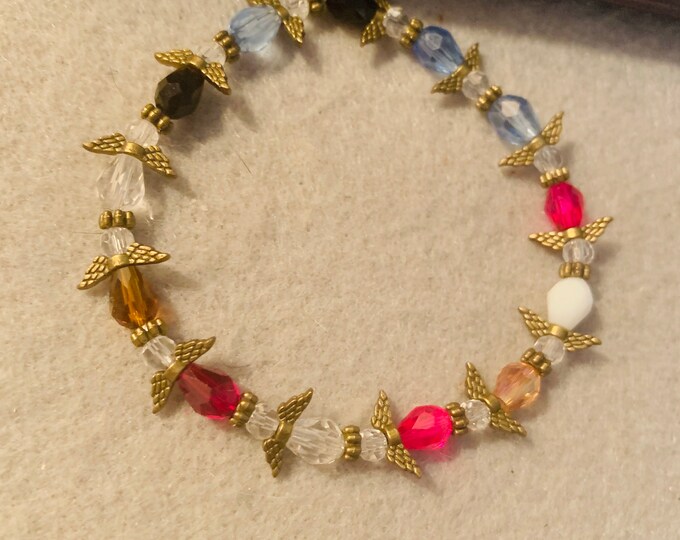 Angel Beaded Stretch Bracelet