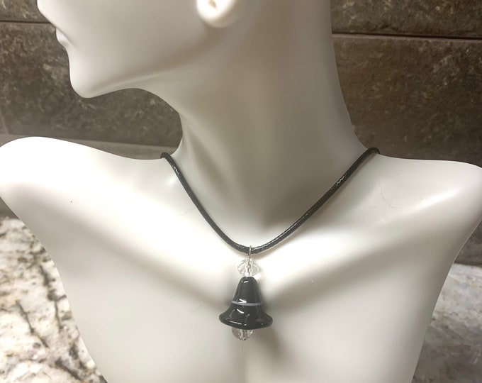 Witch Hat/ Halloween Necklace on black cord