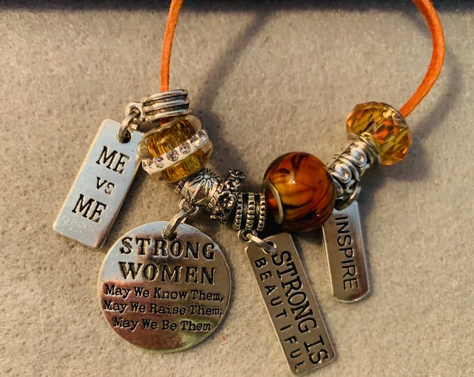 Girl Power/Strong is Beautiful Charm Bracelet