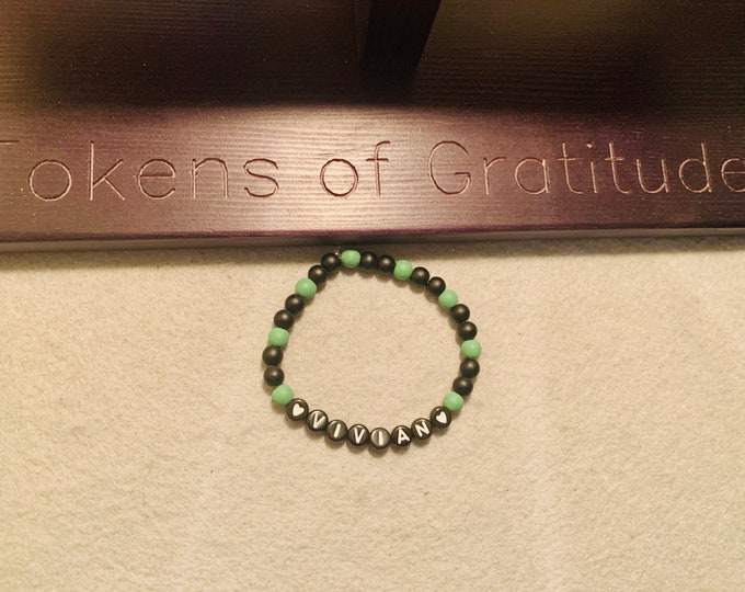 St Patrick’s personalized beaded bracelet