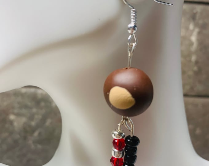 Buckeye dangle earrings