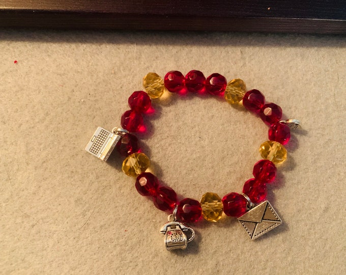 Secretary/ Administrative Assistant Appreciation Beaded Bracelet (any color scheme available )