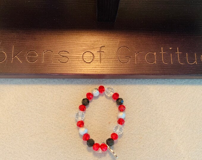 Canfield Cardinals Beaded Bracelet With Charm