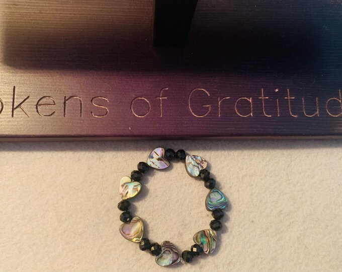 Abalone Heart Beaded Bracelet