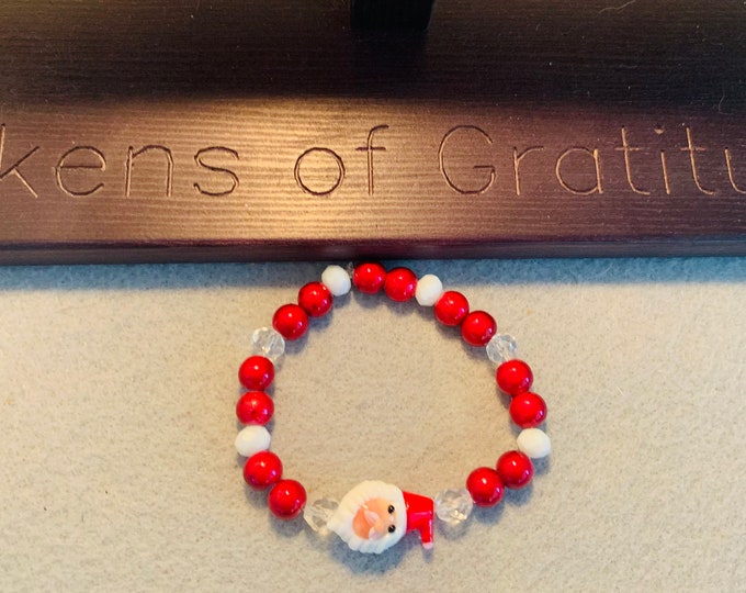 Santa Beaded Stretch Bracelet