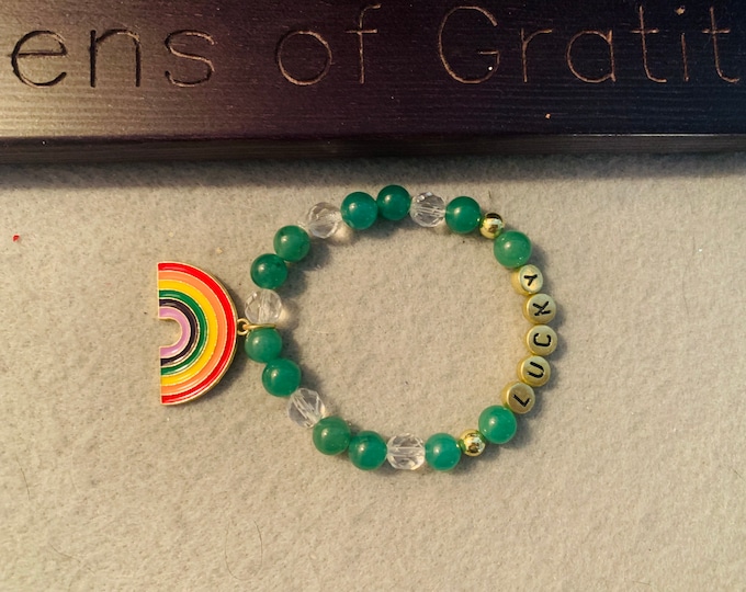 St Patrick’s “lucky” Beaded Bracelet