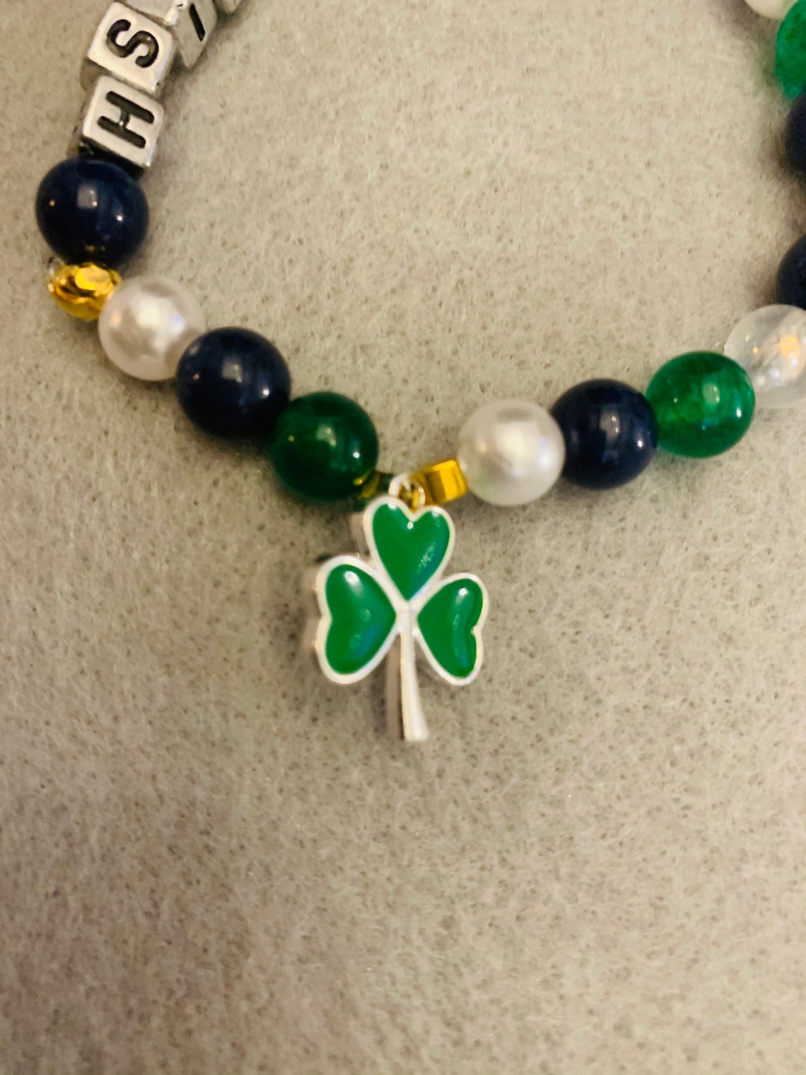 Irish Bracelet With Charm Etsy Sweden