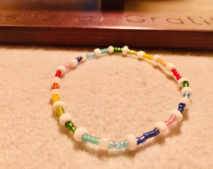 PRIDE Rainbow Bracelet (small beads)