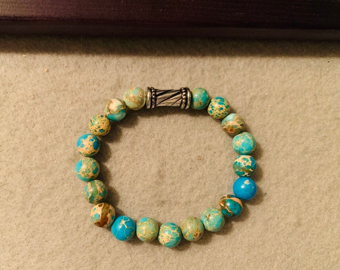Turquoise beads stretch bracelet- Natural Gemstone