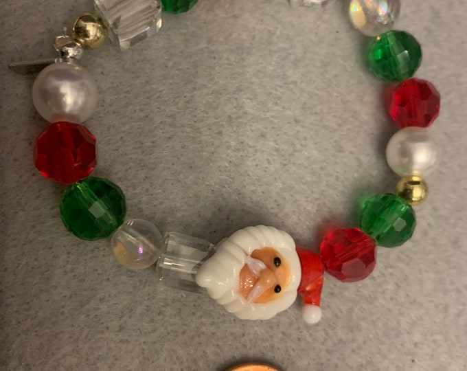 Santa Claus handmade beaded bracelet