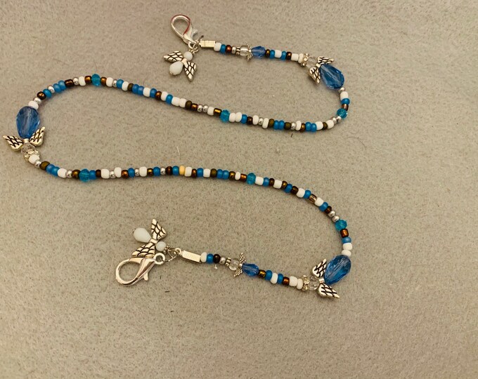 Beaded lanyard with angel beads