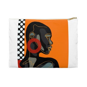 Accessory Pouch/make-up bag. African woman design exclusive by Mo (Naledi Modupe)