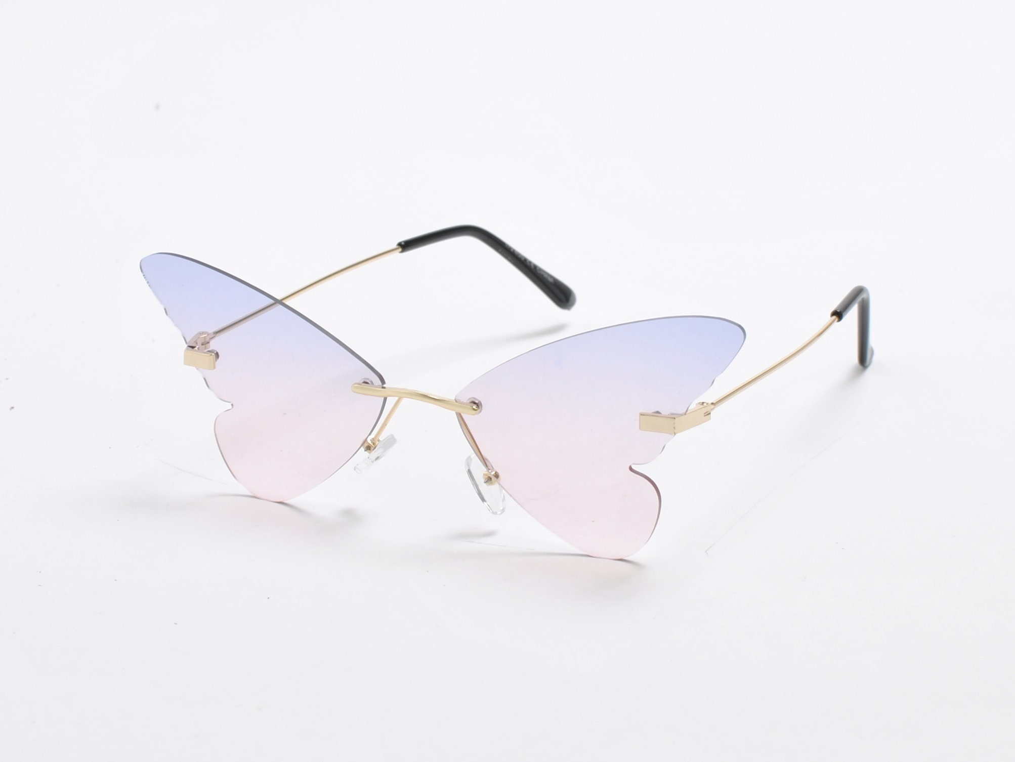 Butterfly Lens Sunglasses with Multi Colors Vibrant Frameless Etsy