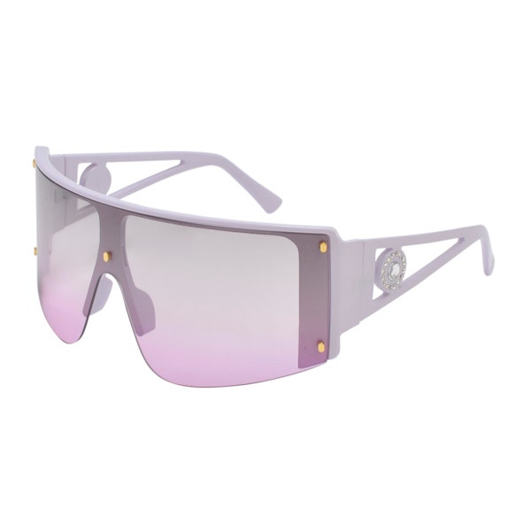 Einteilige Sonnenbrille mit Strass Design Multicolor Designer Fashion Shades Oversized XXL USA