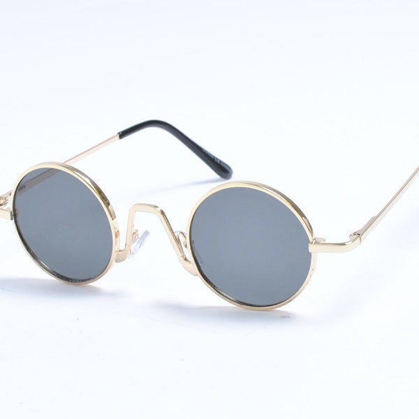 Ronde cirkel lens zonnebril retro stijl vintage kleine John Lennon UV400