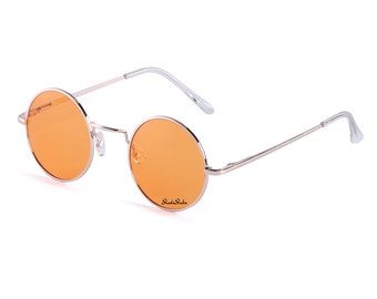 John Lennon Round Circle Lens Sunglasses | Teashades | Rainbow UV400 | Multi Color Cosplay Costume | Shades Fashion Designer